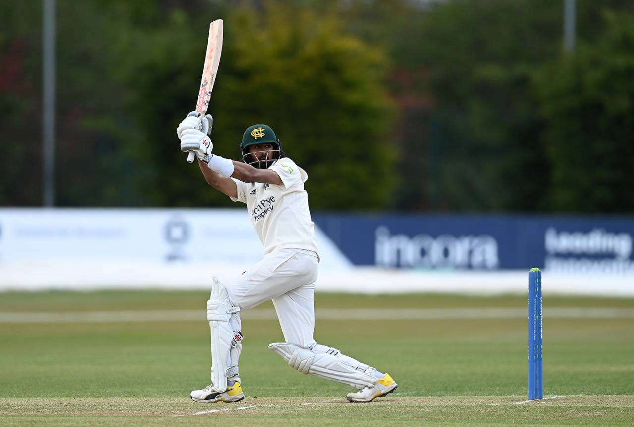 Haseeb Hameed flicks with a flourish, Derbyshire vs Nottinghamshire, LV= County Championship, Derby, 2nd day, April 30, 2021