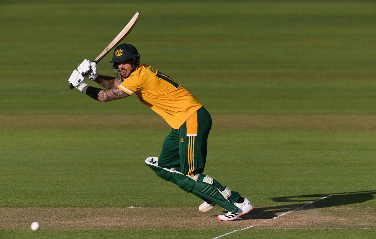 Alex Hales flicks into the leg side during his 96 not out&nbsp;&nbsp;&bull;&nbsp;&nbsp;Getty Images