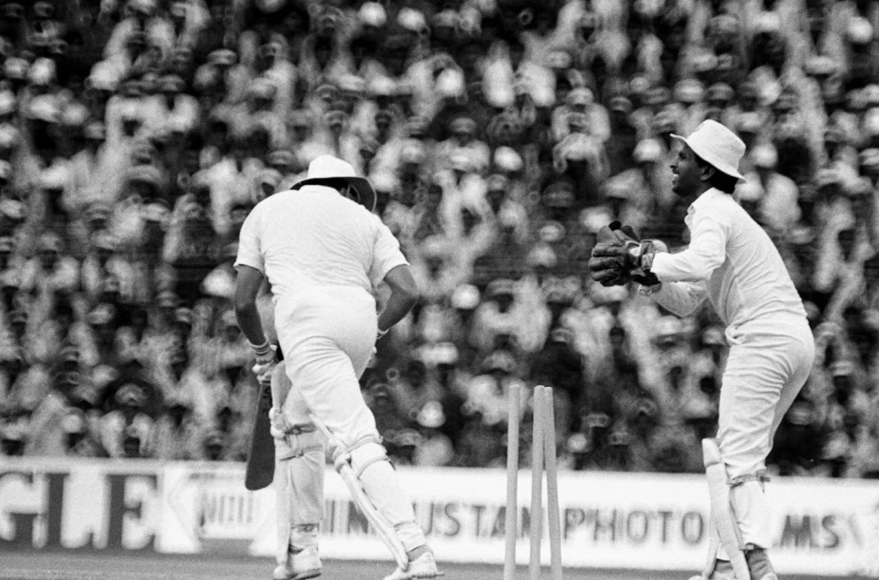 Kiran More holds the record for most stumpings by a keeper in a Test - six against West Indies in Madras in 1987-88&nbsp;&nbsp;&bull;&nbsp;&nbsp;Associated Press