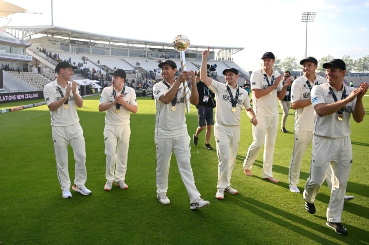 Job done, New Zealand soak in the victory, India vs New Zealand, World Test Championship (WTC) final, Southampton, Day 6 - reserve day, June 23, 2021
