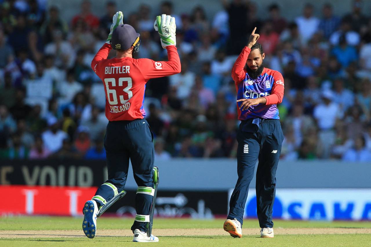 Adil Rashid celebrates a wicket&nbsp;&nbsp;&bull;&nbsp;&nbsp;Getty Images