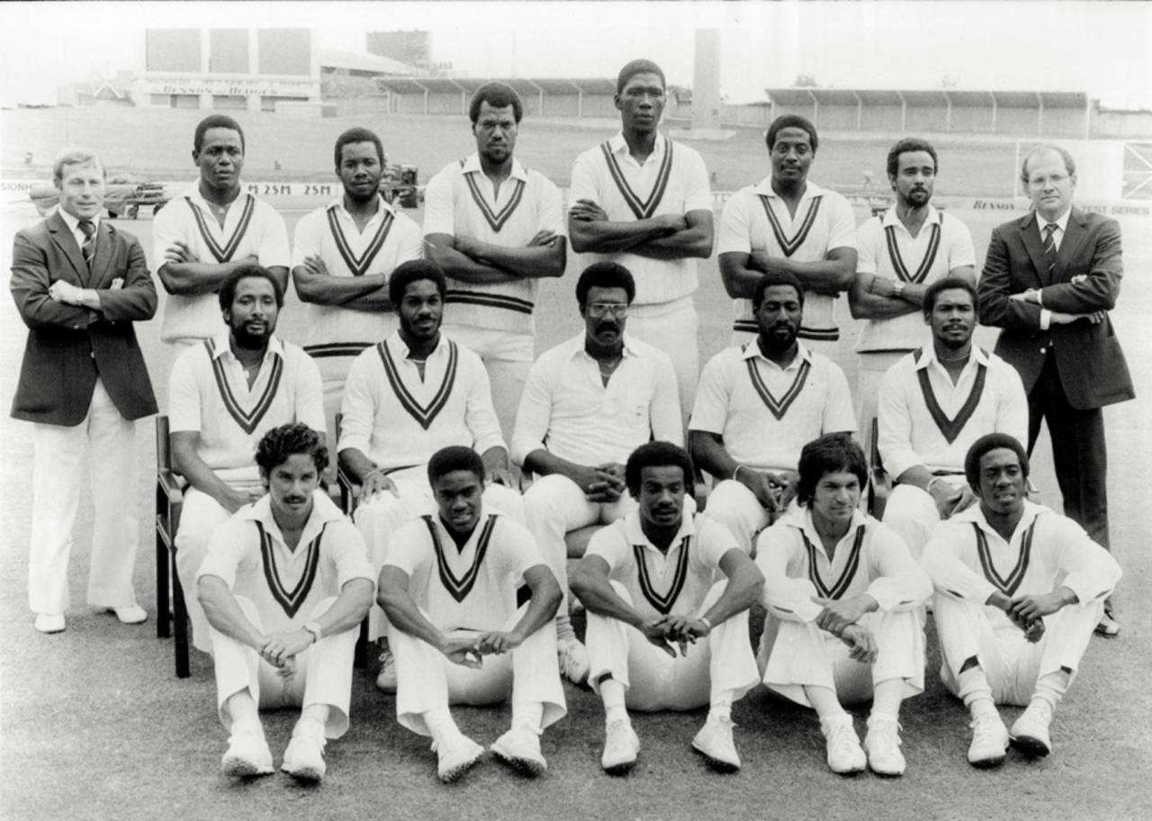 The West Indies squad ahead of the Sydney Test, Australia v West Indies, 2nd Test, Sydney, January 1, 1982