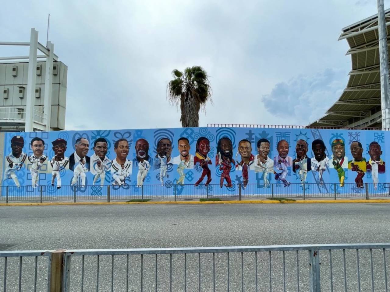 The players on the Sabina Park mural represent almost 80 years of Jamaican cricket&nbsp;&nbsp;&bull;&nbsp;&nbsp;Tiana Anglin/Tiana Anglin