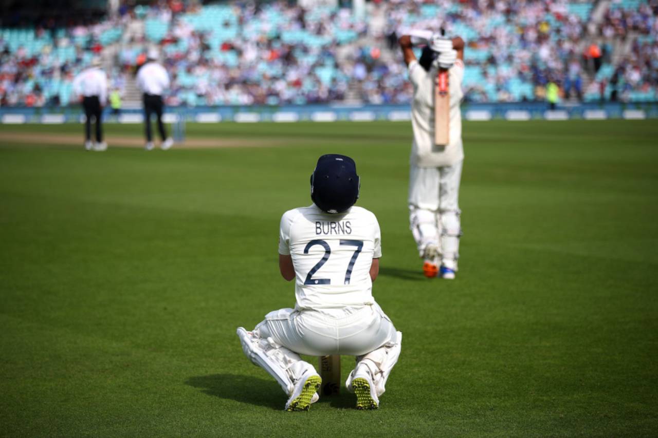 Rory Burns goes through his routine before the start of play, England vs India, 4th Test, The Oval, London, 5th day, September 6, 2021