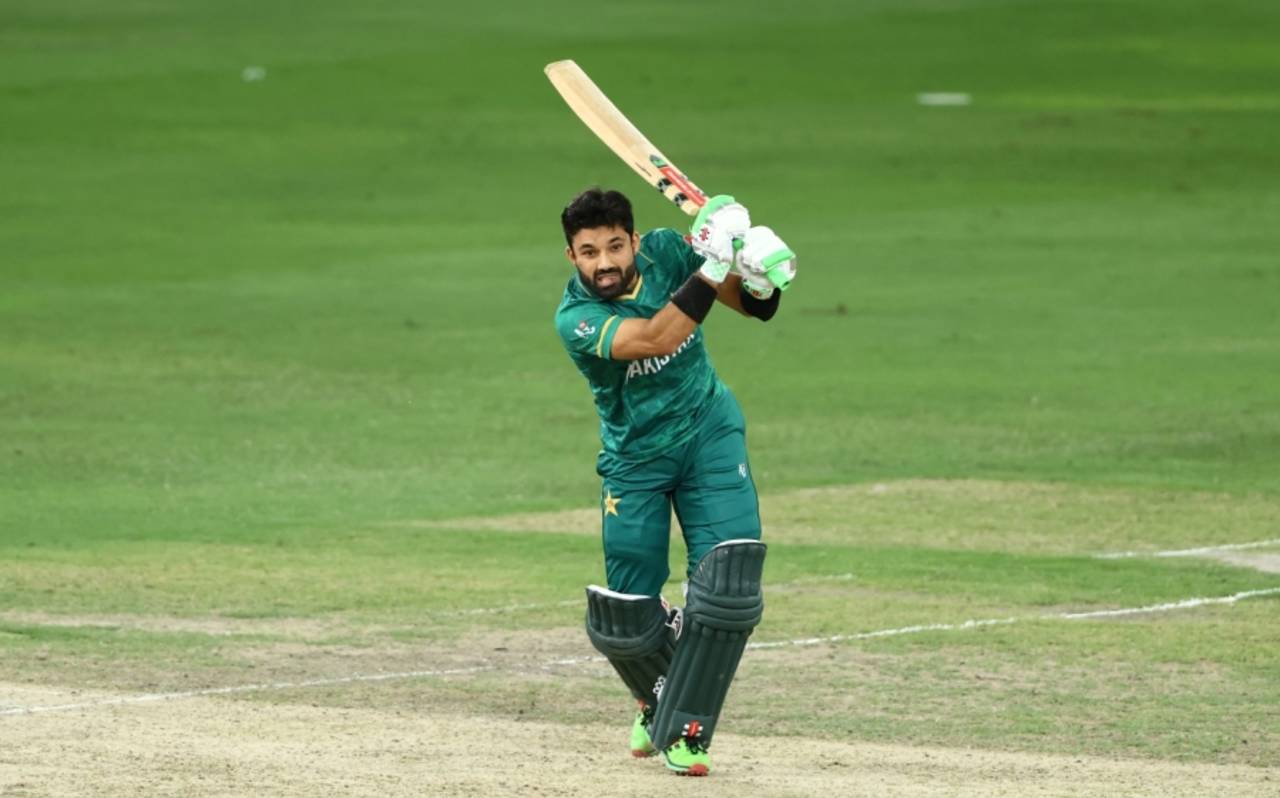 Mohammad Rizwan hit 67 off 52 balls to lay the platform for Pakistan's total of 176&nbsp;&nbsp;&bull;&nbsp;&nbsp;Getty Images