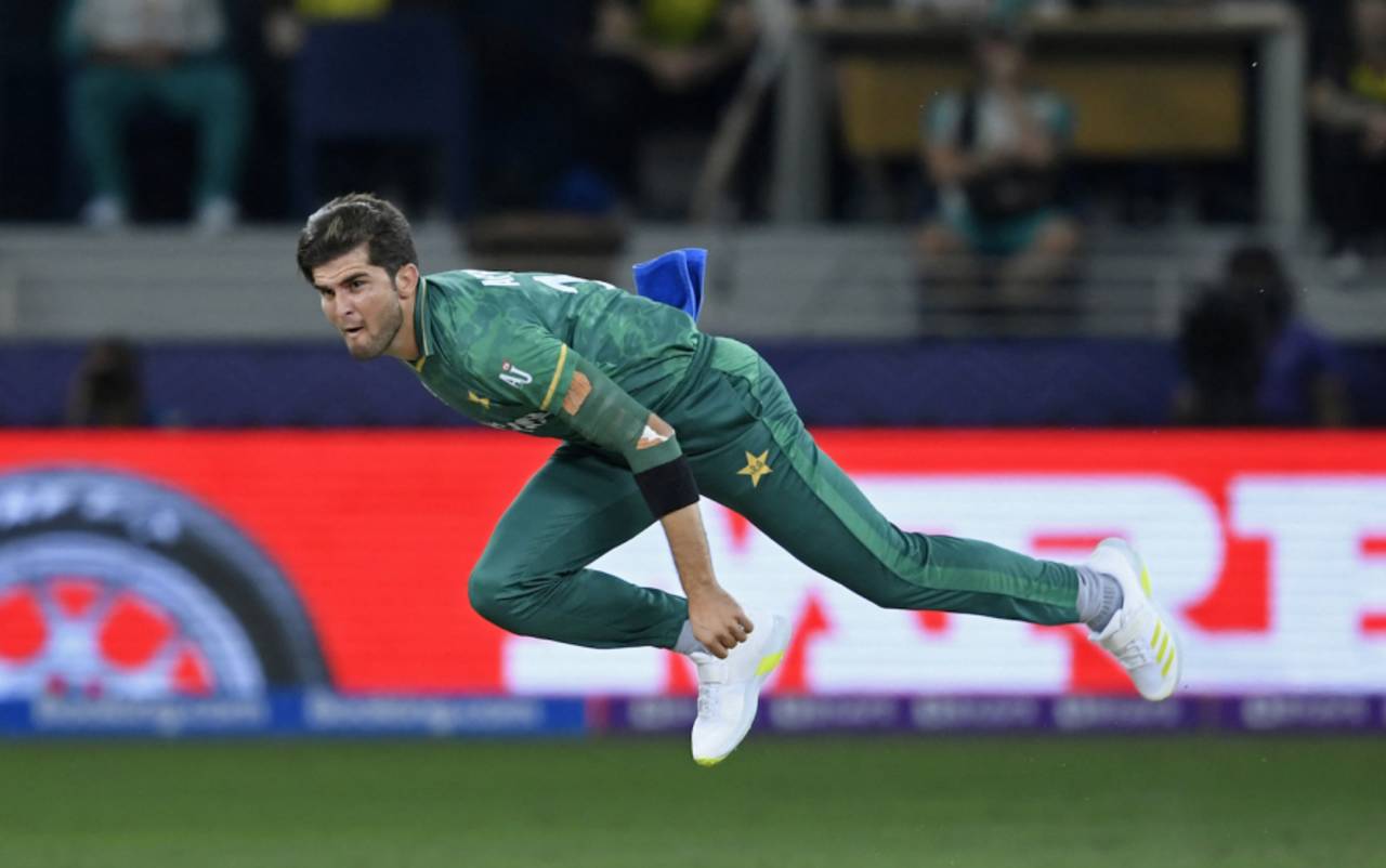 Shaheen Afridi has flown to London for treatment of a right knee ligament injury&nbsp;&nbsp;&bull;&nbsp;&nbsp;AFP/Getty Images
