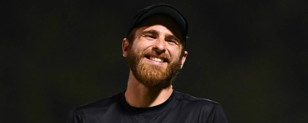 Kane Williamson has a laugh during a training session, Dubai, November 13, 2021