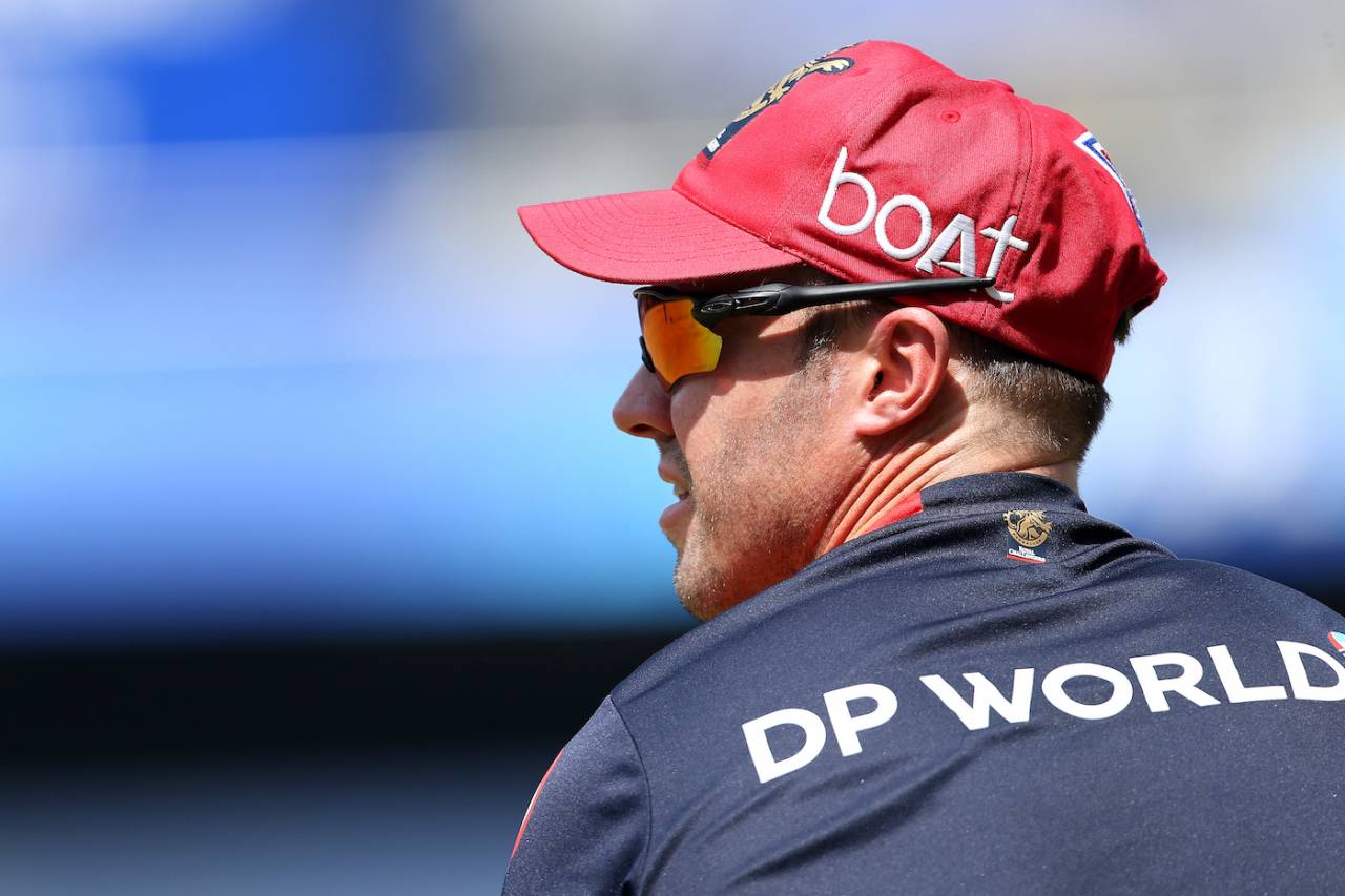 AB de Villiers looks on during a training session, Mumbai, April 25, 2021