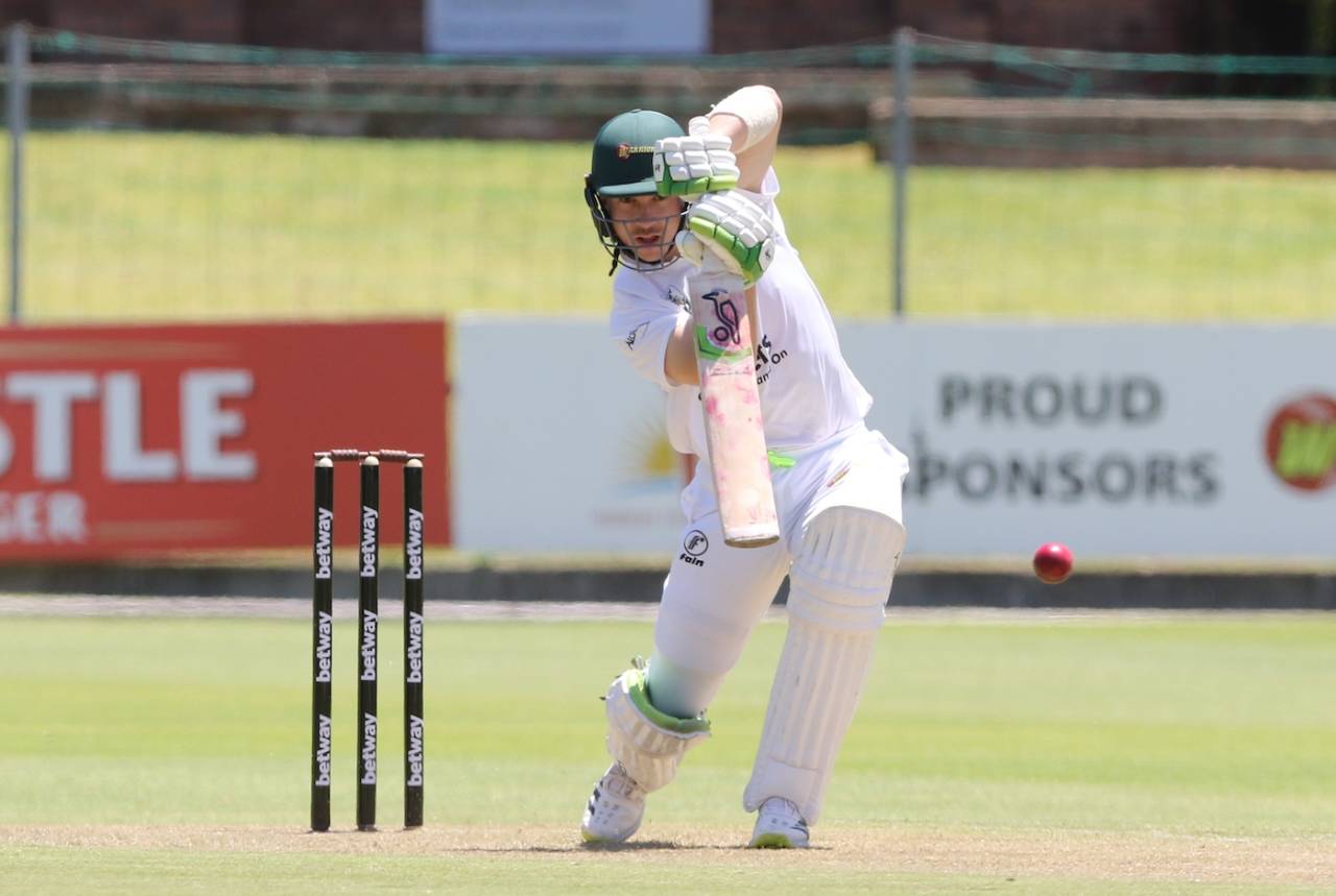 Matthew Breetzke drives the ball elegantly during his century, Warriors vs Western Province, 4-Day Franchise Series, Division 1, Port Elizabeth, 1st day, November 25, 2021 