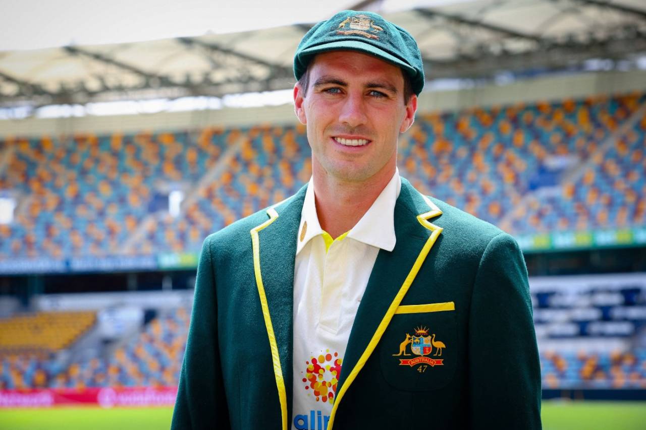 Pat Cummins, Australia's new Test captain, poses at the Gabba, Brisbane, December 5, 2021