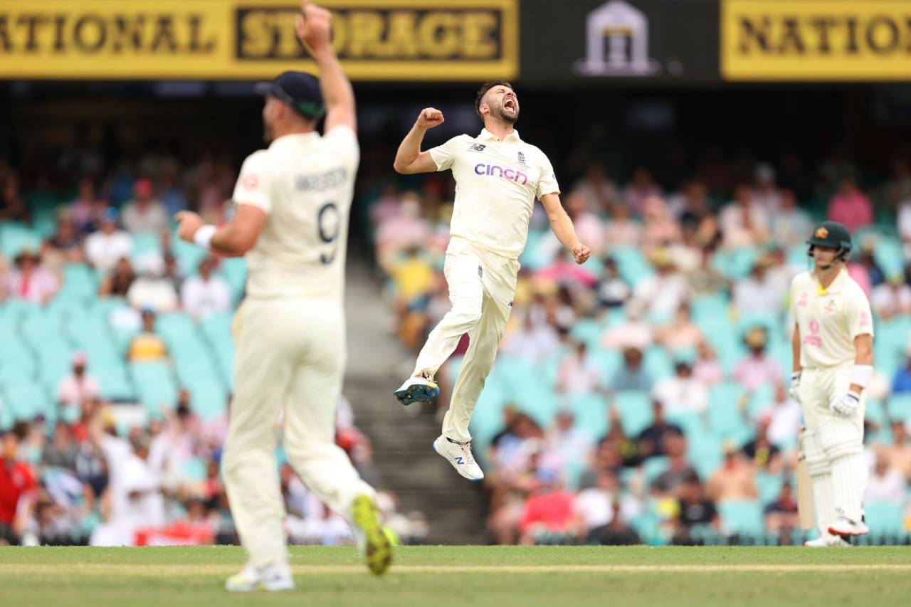 Mark Wood claimed the wicket of Marnus Labuschagne&nbsp;&nbsp;&bull;&nbsp;&nbsp;CA/Cricket Australia/Getty Images