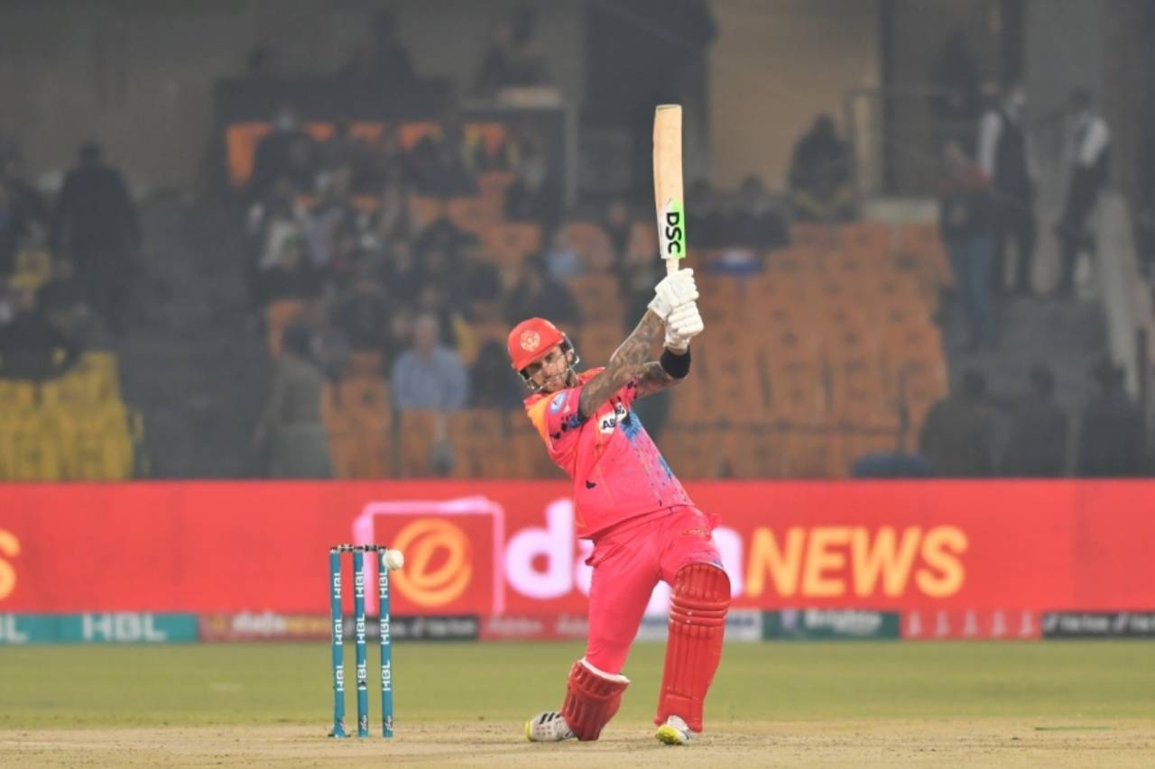 Alex Hales hit four sixes and four fours in his 38-ball 62, Islamabad United vs Quetta Gladiators, PSL 2022, Lahore, February 12, 2022
