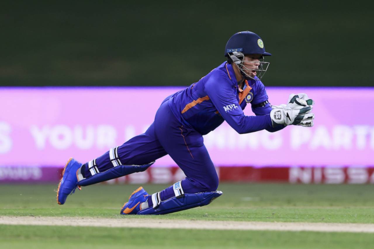An agile Richa Ghosh effected five dismissals in India's World Cup opener against Pakistan&nbsp;&nbsp;&bull;&nbsp;&nbsp;ICC via Getty Images