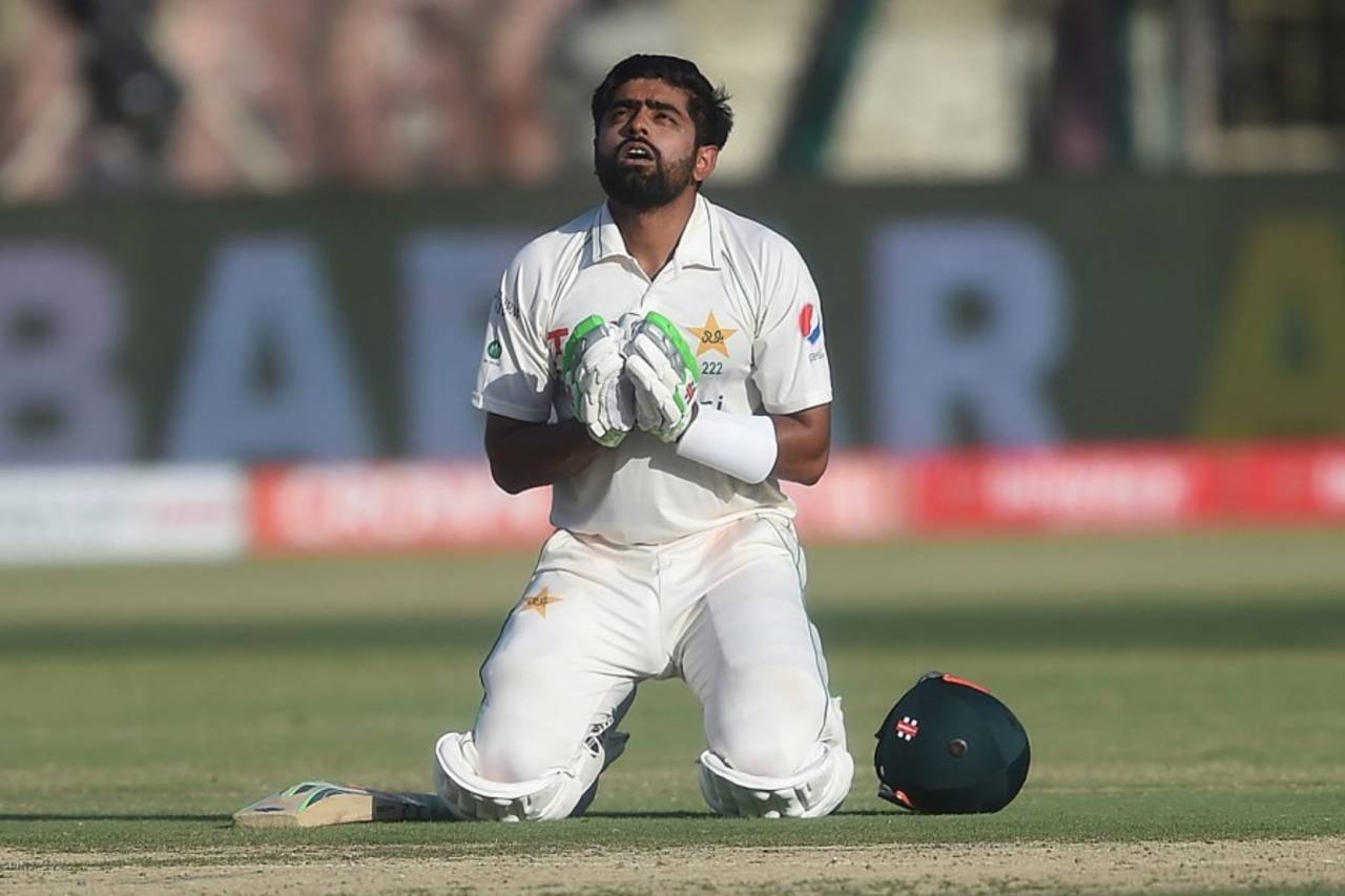 Babar Azam scored his first Test century in two years&nbsp;&nbsp;&bull;&nbsp;&nbsp;AFP/Getty Images