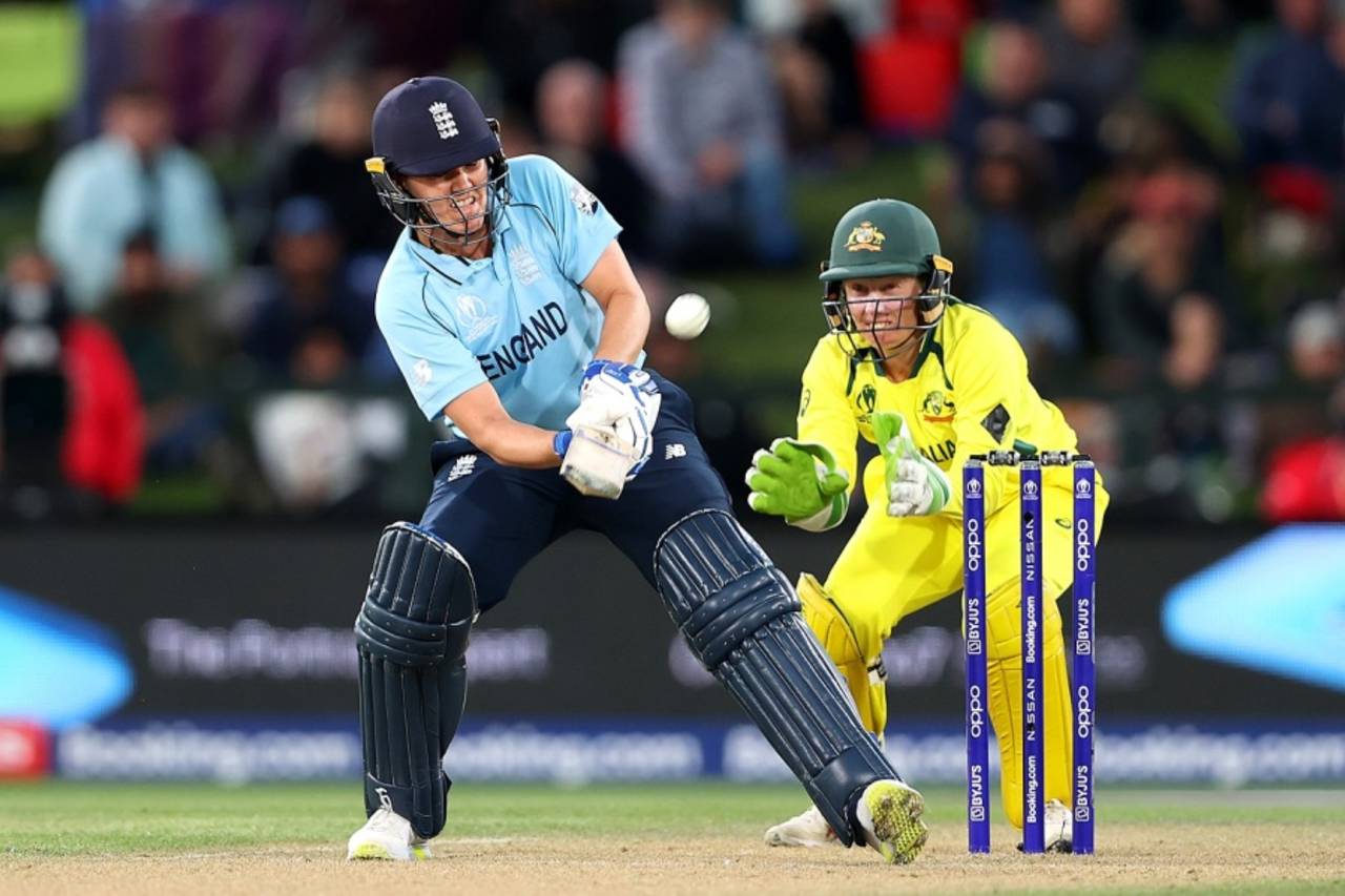Nat Sciver-Brunt single-handedly kept England's hopes alive in the World Cup final against Australia with an unbeaten 148 off 121 balls&nbsp;&nbsp;&bull;&nbsp;&nbsp;ICC via Getty Images