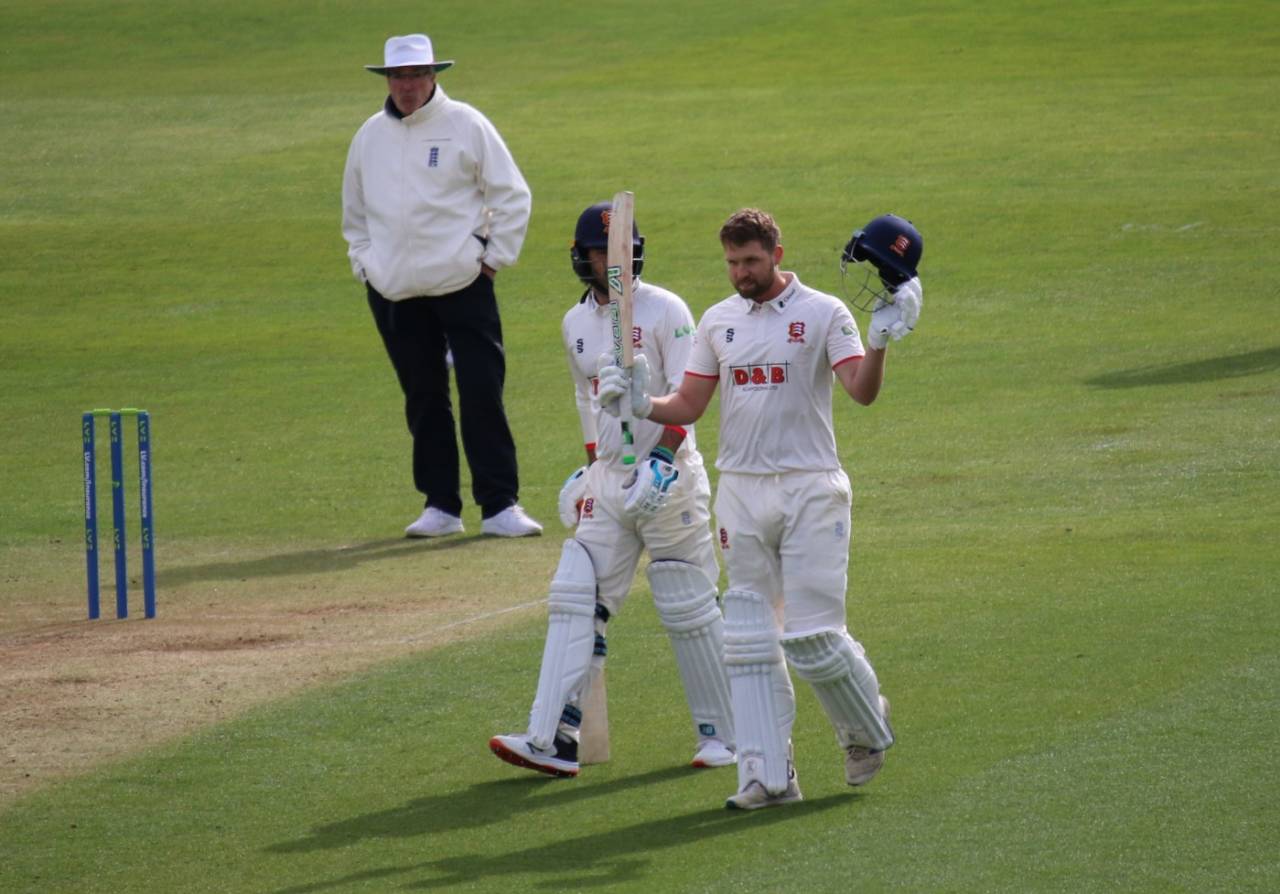 Matt Critchley brings up a century on his Essex debut, Essex vs Kent, LV= Insurance Championship, Division One, April 8, 2022