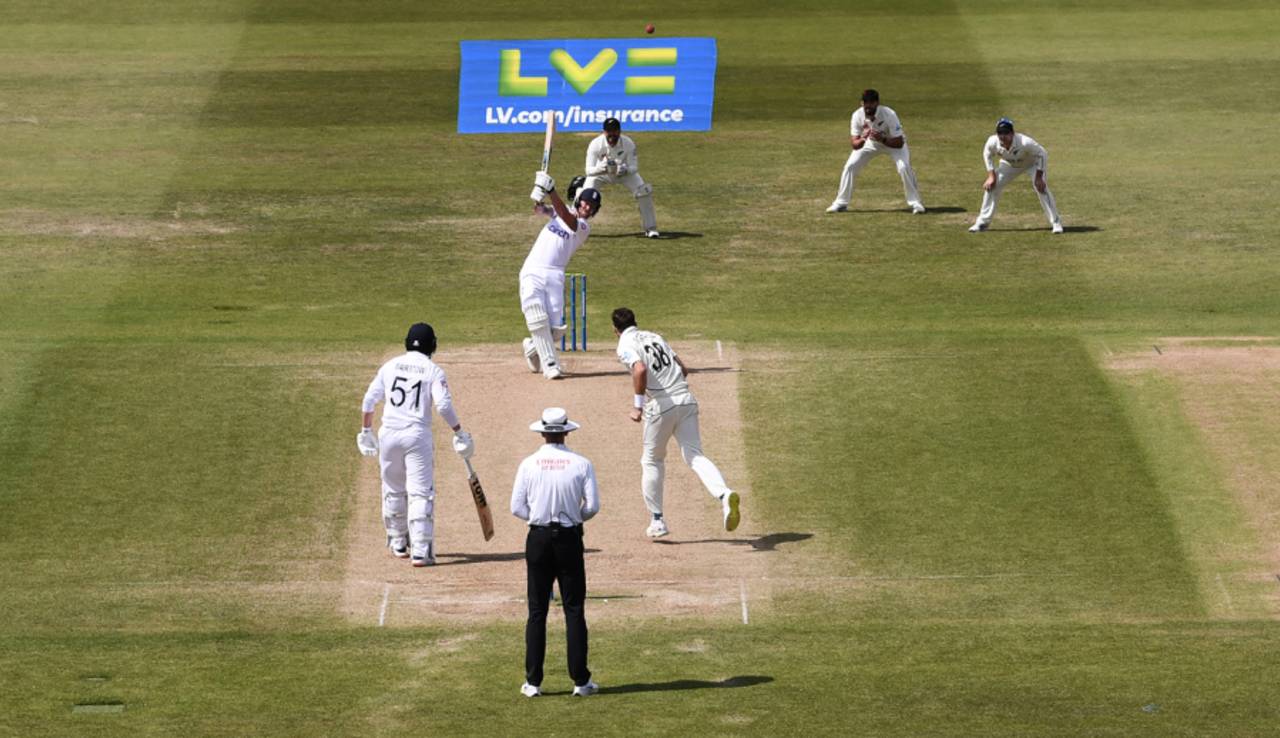 Ben Stokes hits a six, England vs New Zealand, 2nd Test, Nottingham, 5th day, June 14, 2022