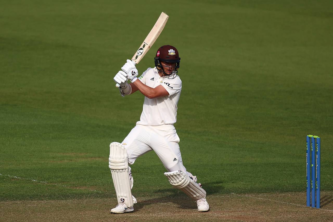 Sam Curran played an attacking hand late in the day, Surrey vs Kent, County Championship, Division One, The Oval, June 26, 2022