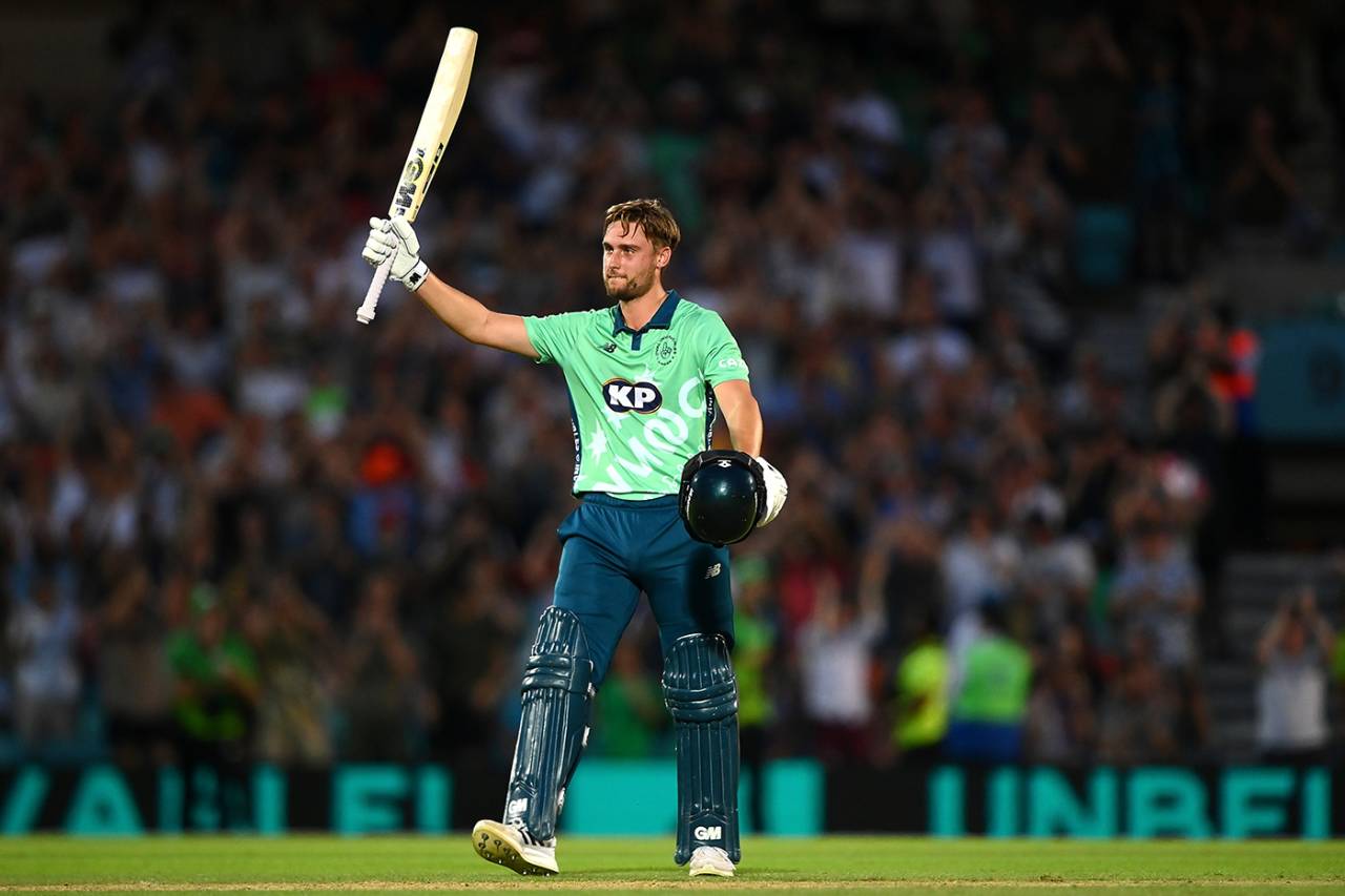 Will Jacks made only the second hundred in the Hundred, Oval Invincibles vs Southern Brave, Men's Hundred, The Kia Oval, August 14, 2022