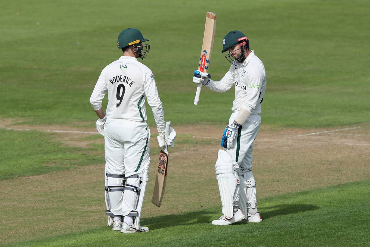 Gareth Roderick and Ed Barnard put on a century stand, Glamorgan vs Worcestershire, County Championship, Cardiff, September 5, 2022