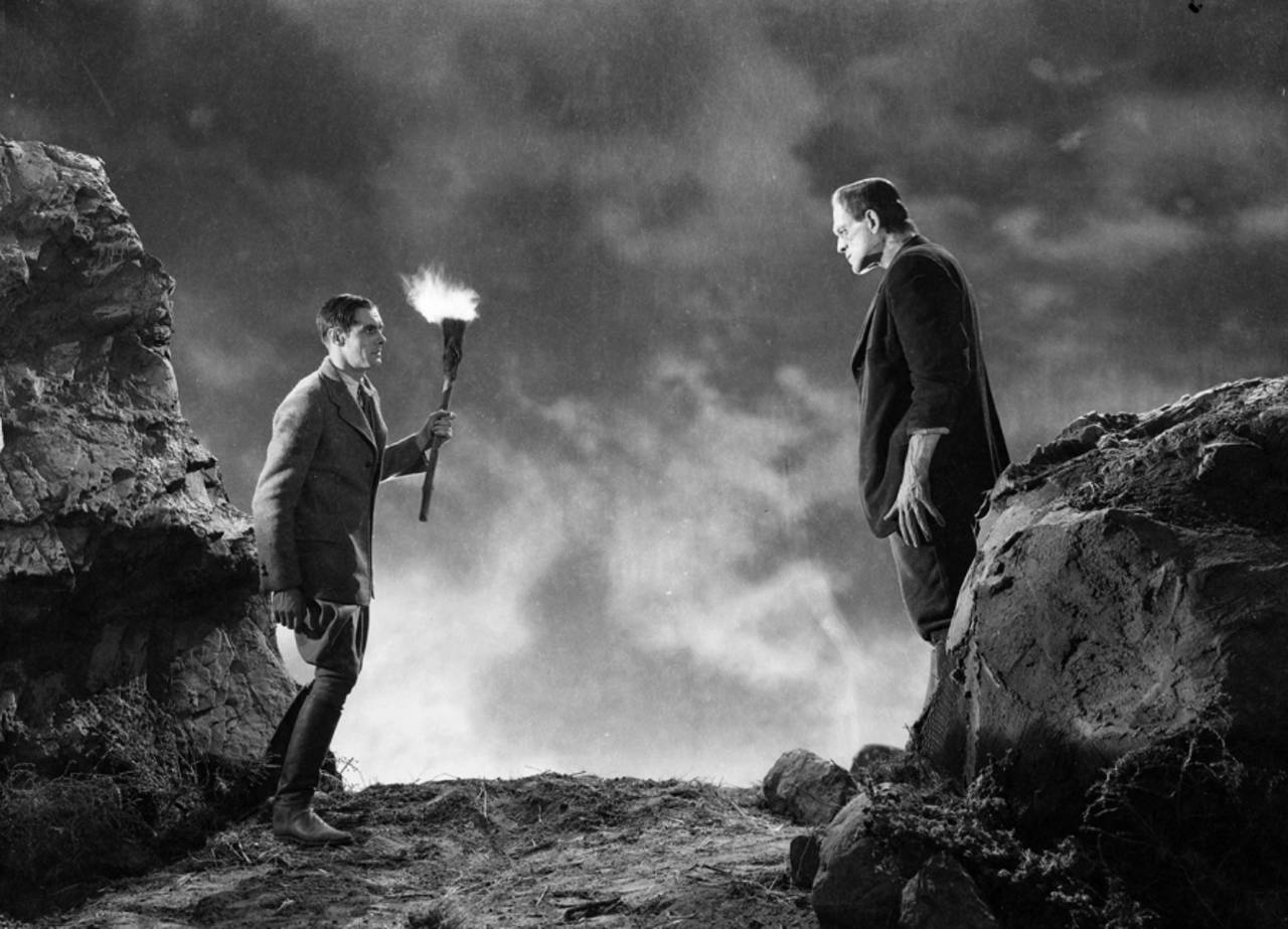 Monster games: Colin Clive and Boris Karloff (right) in the 1931 film <i>Frankenstein</I>&nbsp;&nbsp;&bull;&nbsp;&nbsp;Getty Images