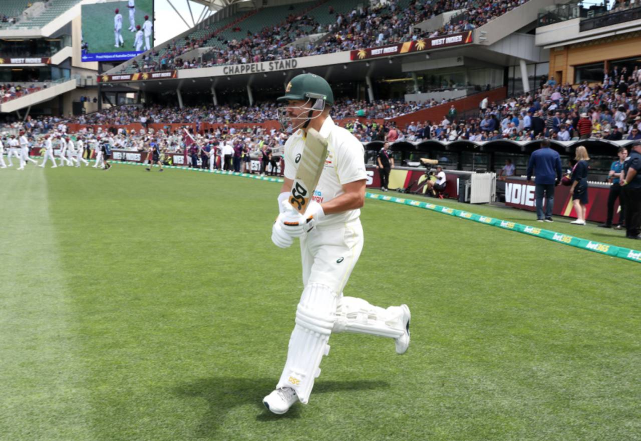 David Warner walks out to bat Australia vs West Indies, 2nd Test, Adelaide, 1st Day, December 8, 2022