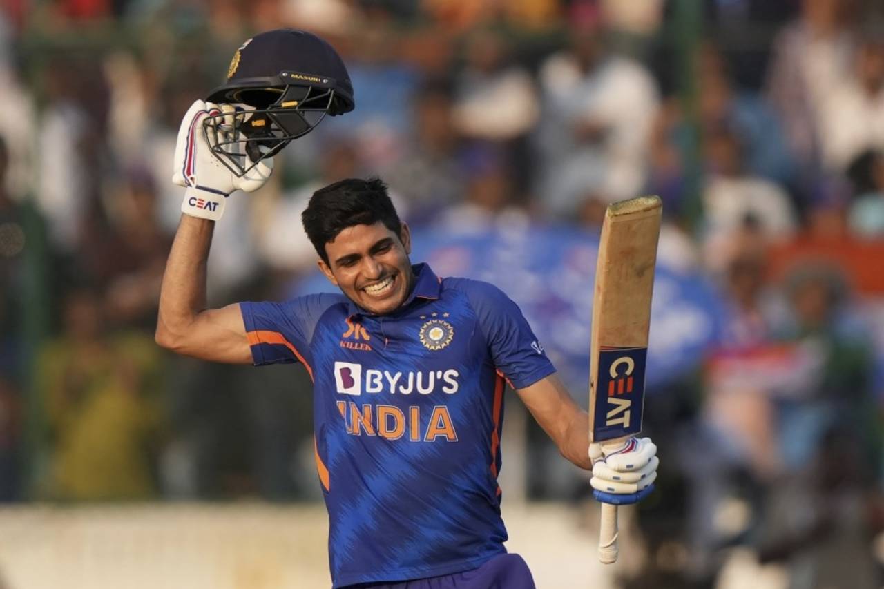 Shubman Gill brought up his double-century in 145 deliveries&nbsp;&nbsp;&bull;&nbsp;&nbsp;Associated Press