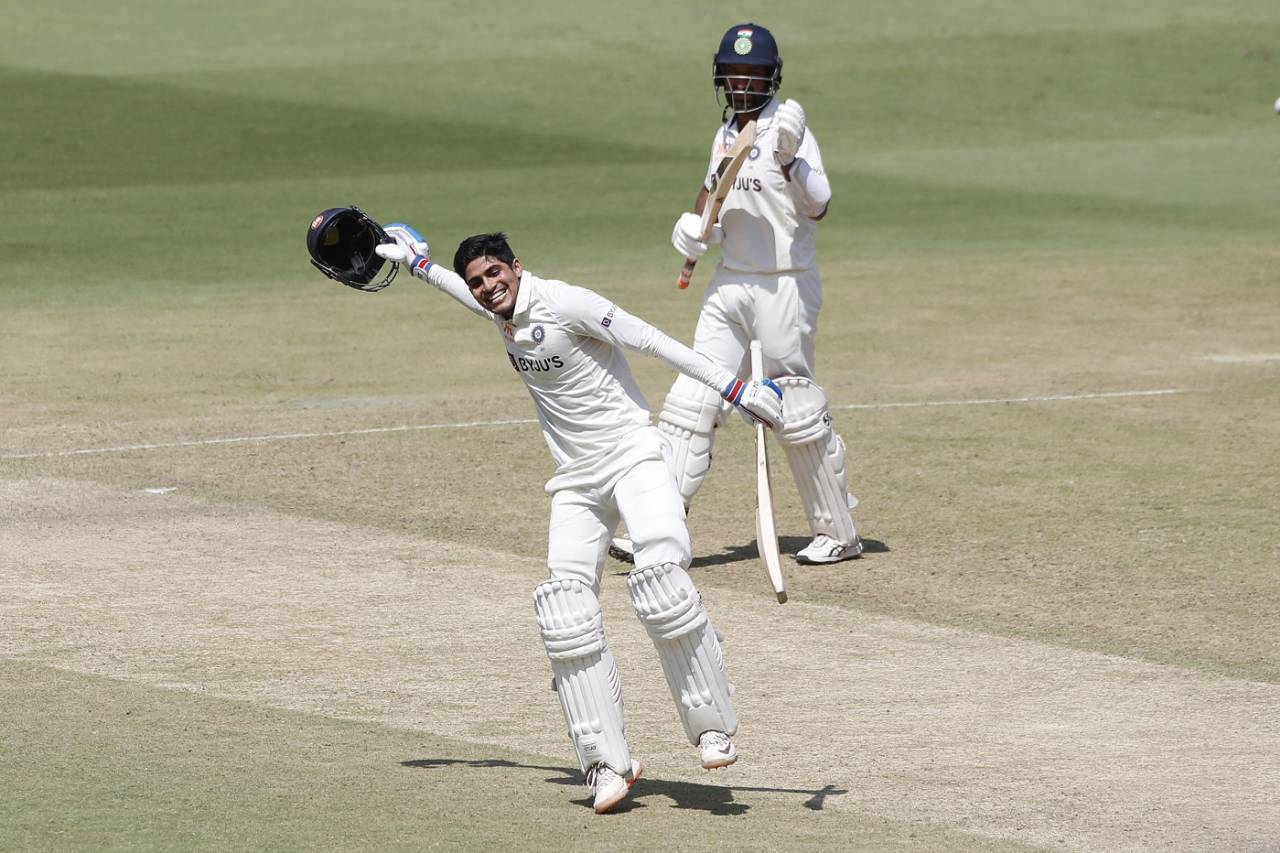 Shubman Gill exults after hitting his second Test century, India vs Australia, 4th Test, Ahmedabad, 3rd day, March 11, 2023