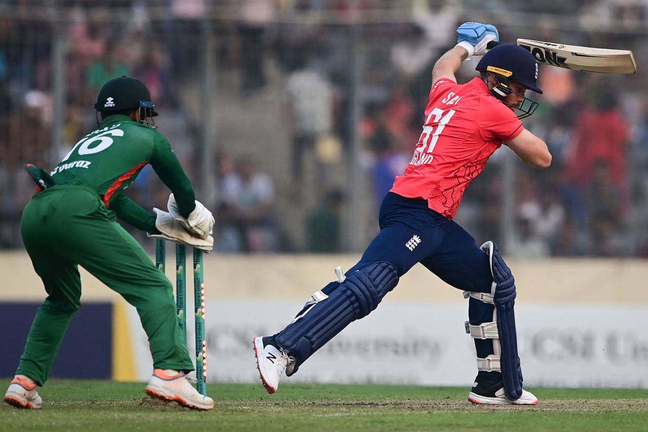 Phil Salt was stumped first-ball by Litton Das off the debutant Tanvir Islam, Bangladesh vs England, 3rd T20I, Dhaka, March 14, 2023