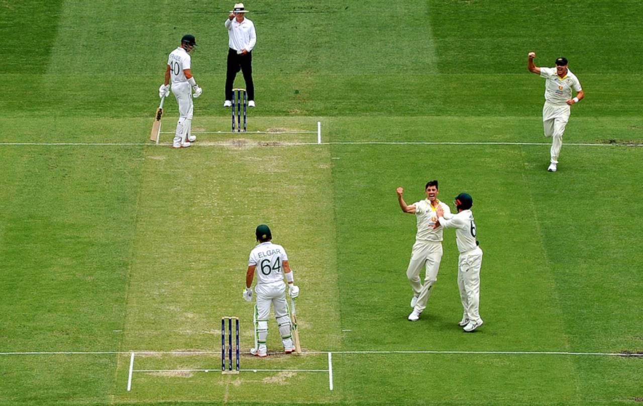 How green was my valley: the Brisbane pitch for the South Africa Test last year tries hard to blend into the background