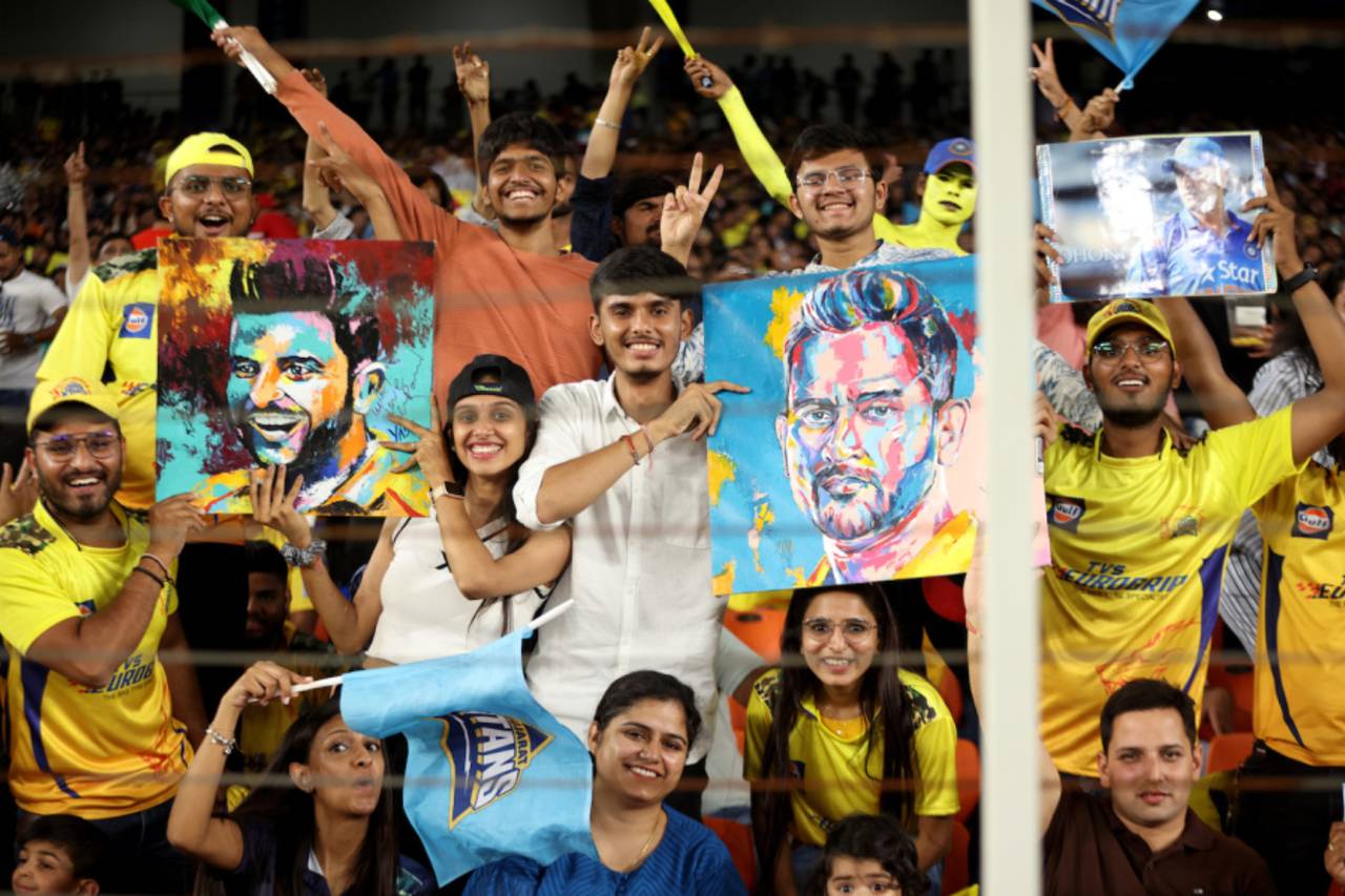 CSK and MS Dhoni fans in Ahmedabad, Gujarat Titans vs Chennai Super Kings, IPL 2023, Ahmedabad, March 31, 2023