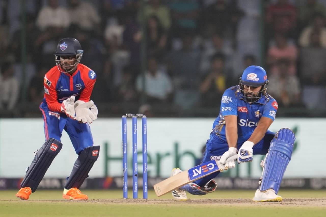 Rohit Sharma reverse sweeps Axar Patel, Delhi Capitals vs Mumbai Indians, IPL 2023, Delhi, April 11, 2023