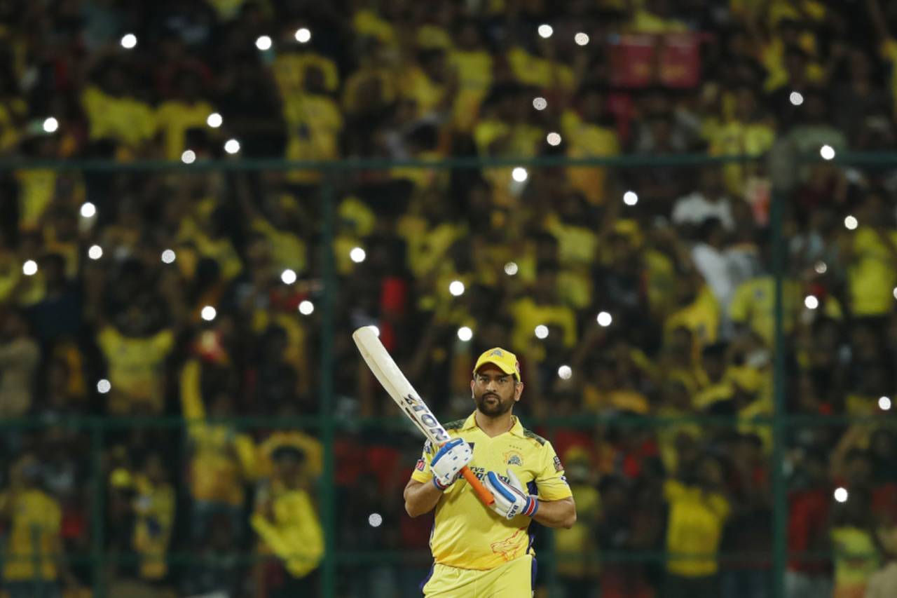 Rough estimates suggested that there were more CSK fans at the ground than RCB fans, but they only got to watch MS Dhoni play one ball, Royal Challengers Bangalore vs Chennai Super Kings, IPL 2023, Bengaluru, April 17, 2023