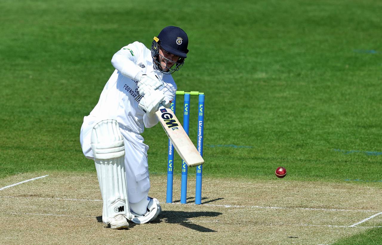 Nick Gubbins was in the runs for Hampshire, Northants vs Hampshire, Northampton, County Championship, 1st day, April 20, 2023