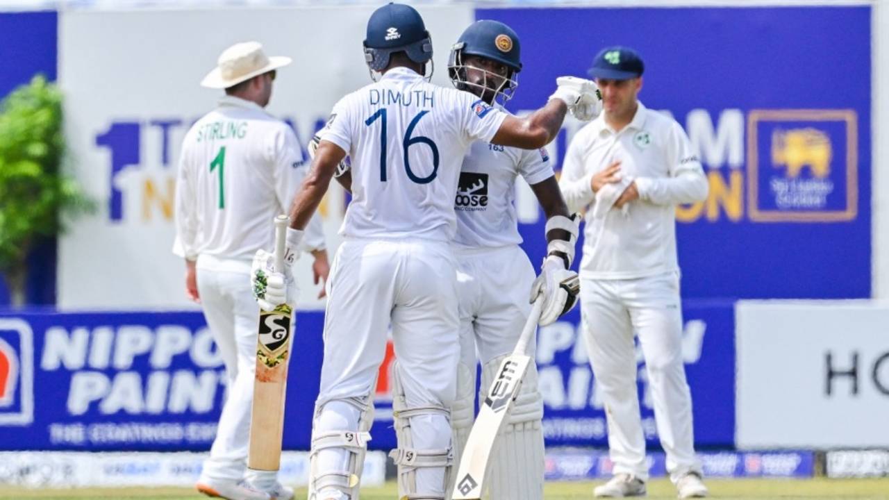 Dimuth Karunaratne and Nishan Madushka put up a 228-run opening stand