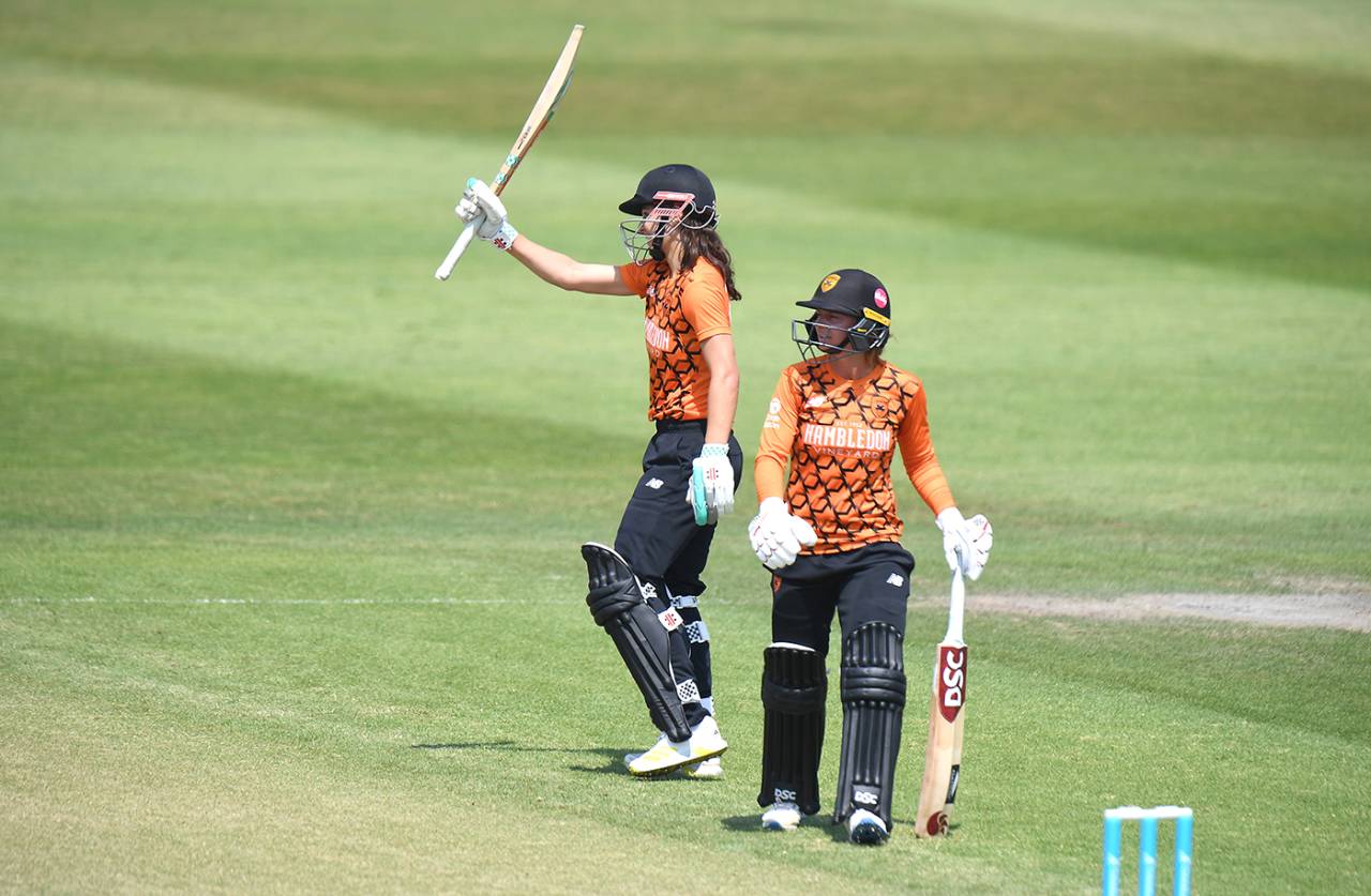 Maia Bouchier and Danni Wyatt both made fifties opening the batting, Southern Vipers vs Thunder, Charlotte Edwards Cup eliminator, New Road, June 10, 2023