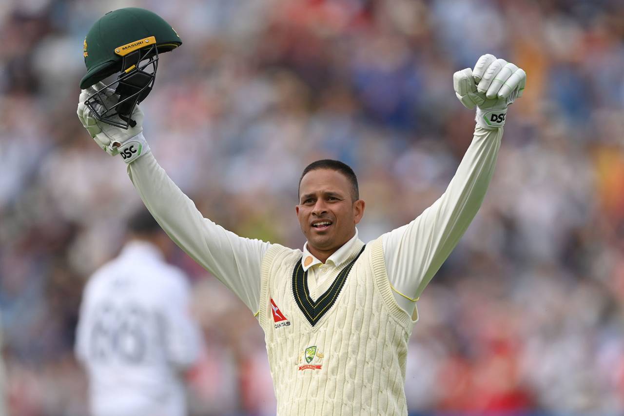 Usman Khawaja brings up his first Test century in England, England vs Australia, 1st Ashes Test, Edgbaston, 2nd day, June 17, 2023