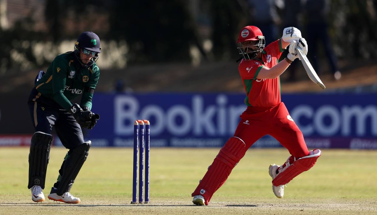 Kashyap Prajapati scored a free-flowing 72, Ireland vs Oman, World Cup Qualifier, Bulawayo, June 19, 2023