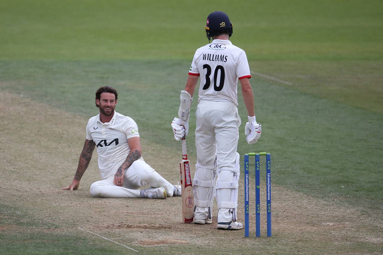 Will Williams defied the Surrey attack to make his maiden first-class fifty, Surrey vs Lancashire, LV= Insurance Championship, Kia Oval, June 27, 2023