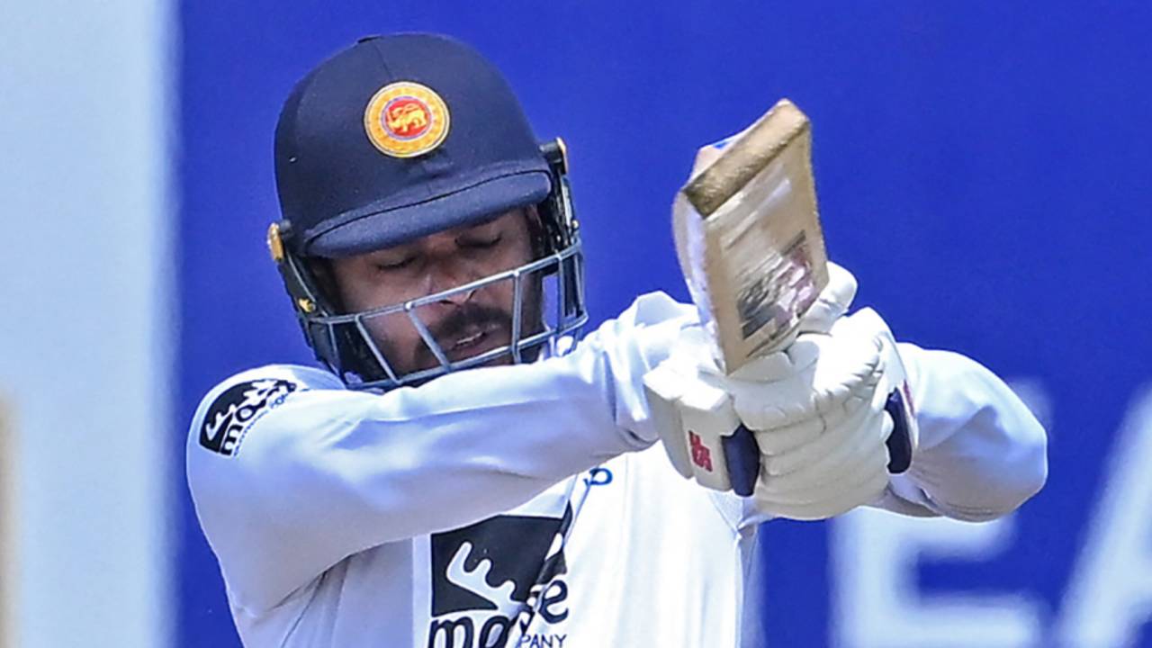 Dhananjaya de Silva brought up a half-century, to go with his first-innings century
