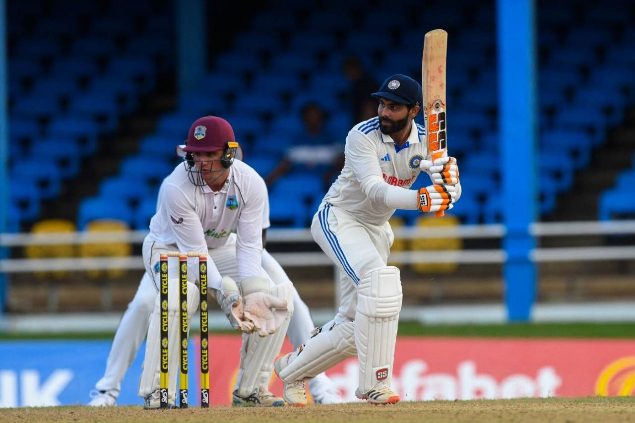 Ravindra Jadeja put on a century stand with Virat Kohli, West Indies vs India, 2nd Test, 1st day, Port-of-Spain, July 20, 2023