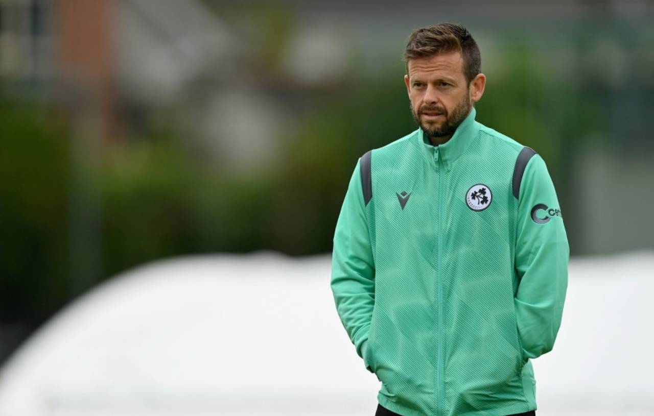 Ireland head coach Ed Joyce looks on as rain delays start of the game, Ireland vs Australia, 1st ODI, Dublin, July 23, 2023