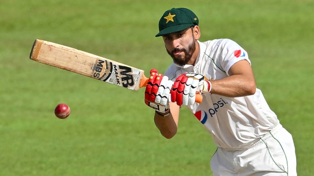 Agha Salman finished day three unbeaten on 132 off 148