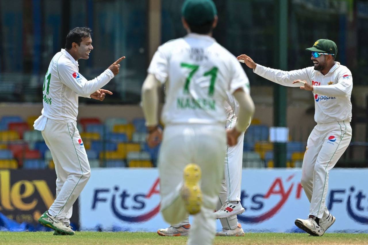 Noman Ali ran through the Sri Lankan batting in the second session on day four&nbsp;&nbsp;&bull;&nbsp;&nbsp;AFP/Getty Images