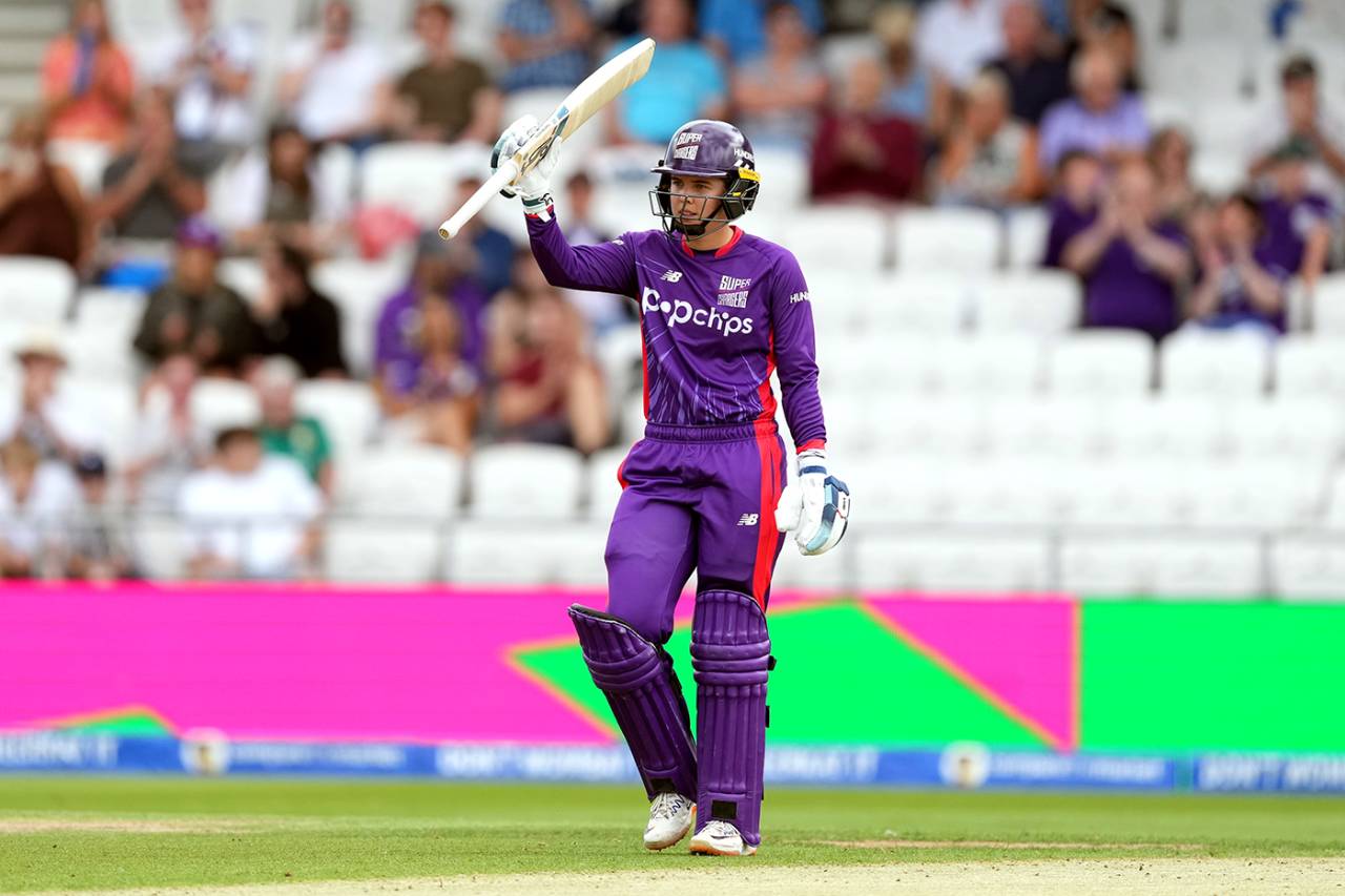 Phoebe Litchfield brought up a half-century, Northern Superchargers vs Oval Invincibles, Women's Hundred, Headingley, August 11, 2023