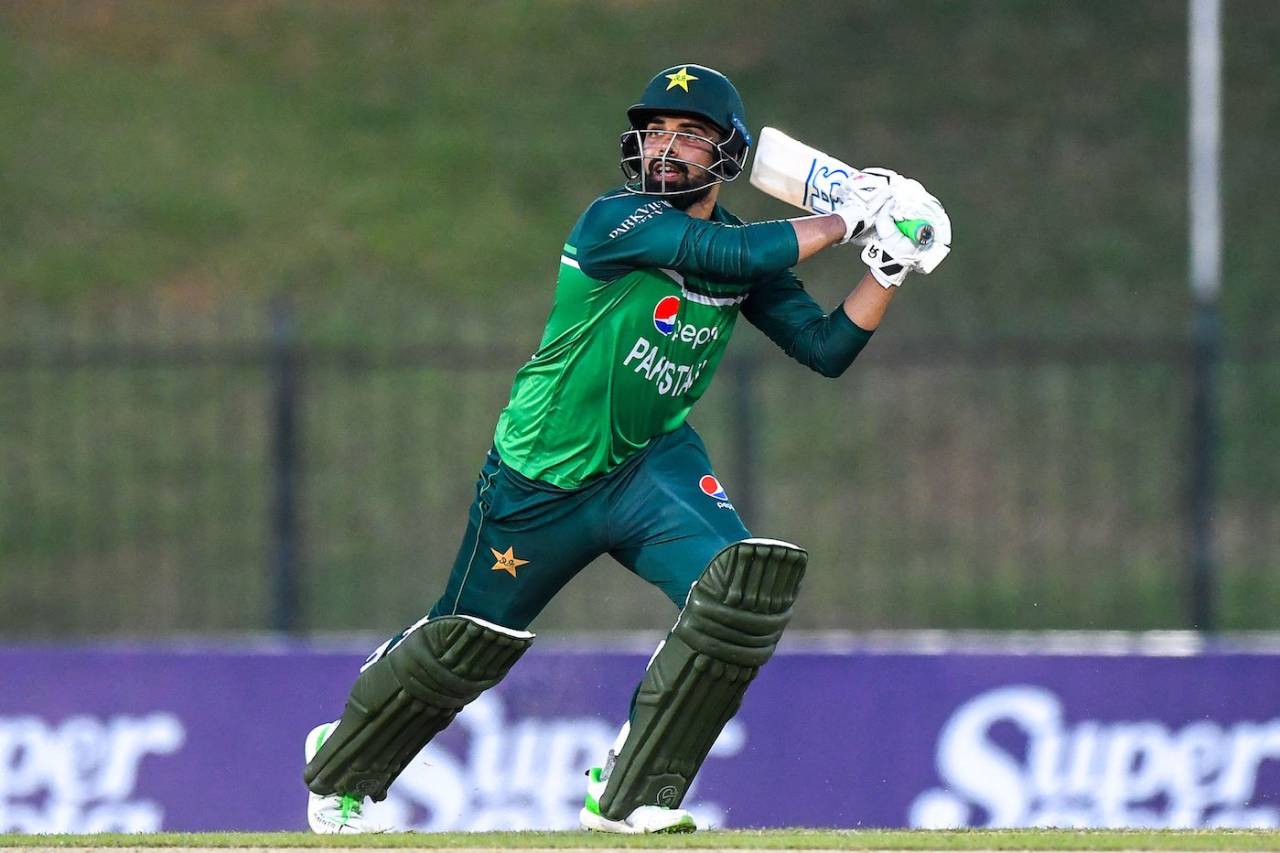 Shadab Khan helped drag Pakistan's innings into the 48th over, Afghanistan vs Pakistan, 1st ODI, Hambantota, August 22, 2023