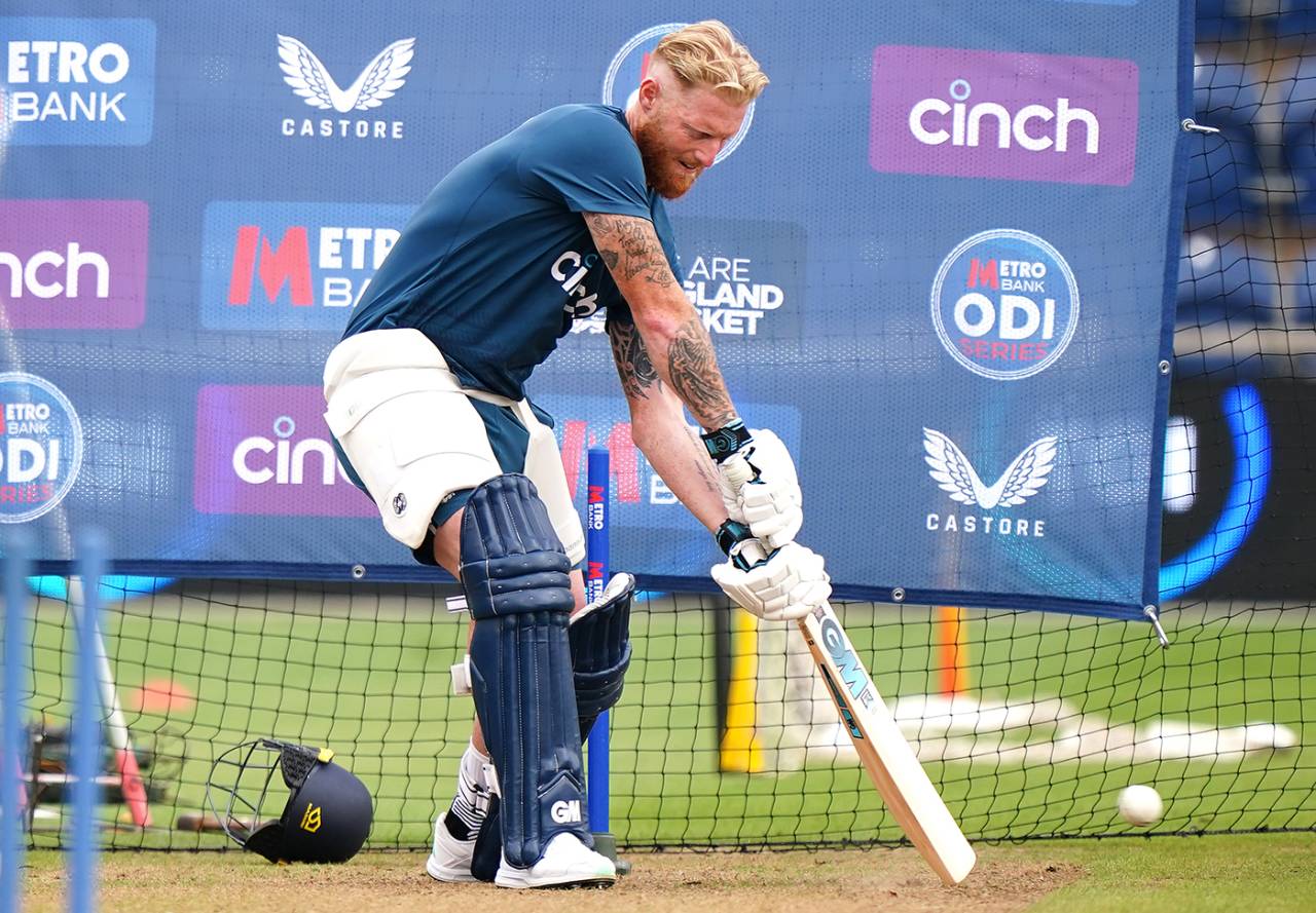 Ben Stokes bats in the nets, Cardiff, September 7, 2023