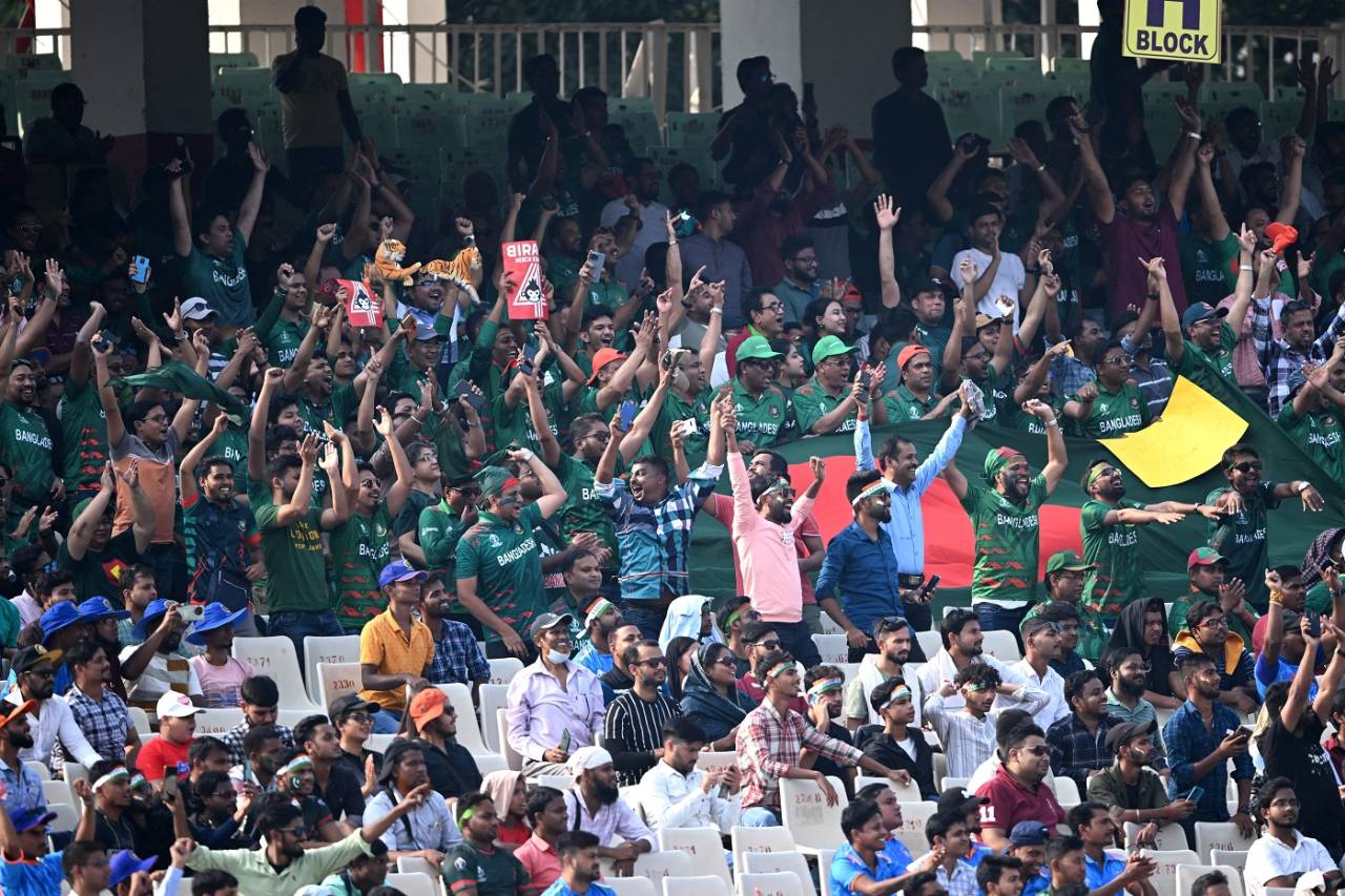 There were a number of Bangladesh fans in attendance in Kolkata, Bangladesh vs Pakistan, Men's ODI World Cup, October 31, 2023