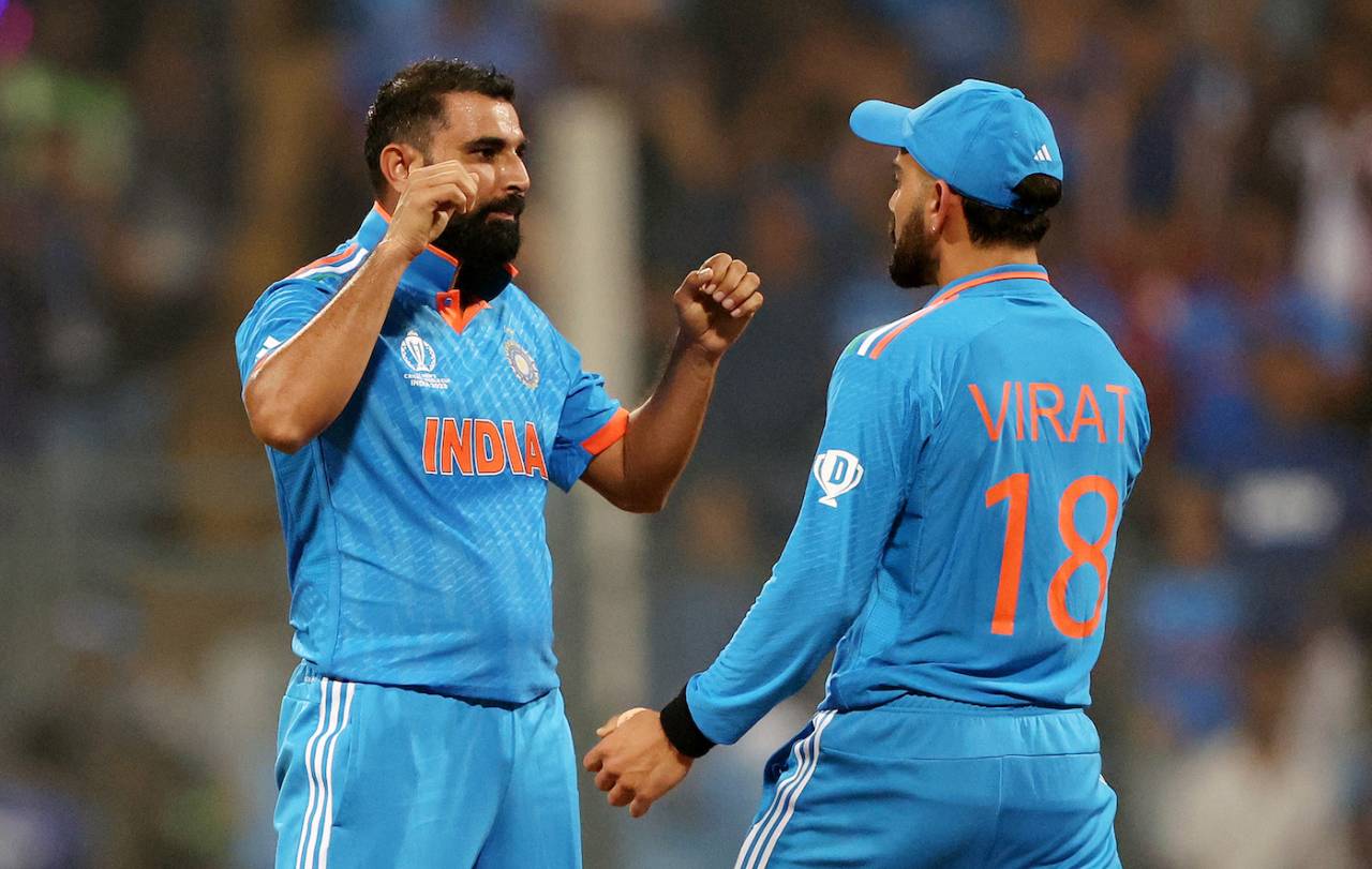 Main men: Mohammed Shami and Virat Kohli have been the pillars of India's dominance of the World Cup so far&nbsp;&nbsp;&bull;&nbsp;&nbsp;Associated Press