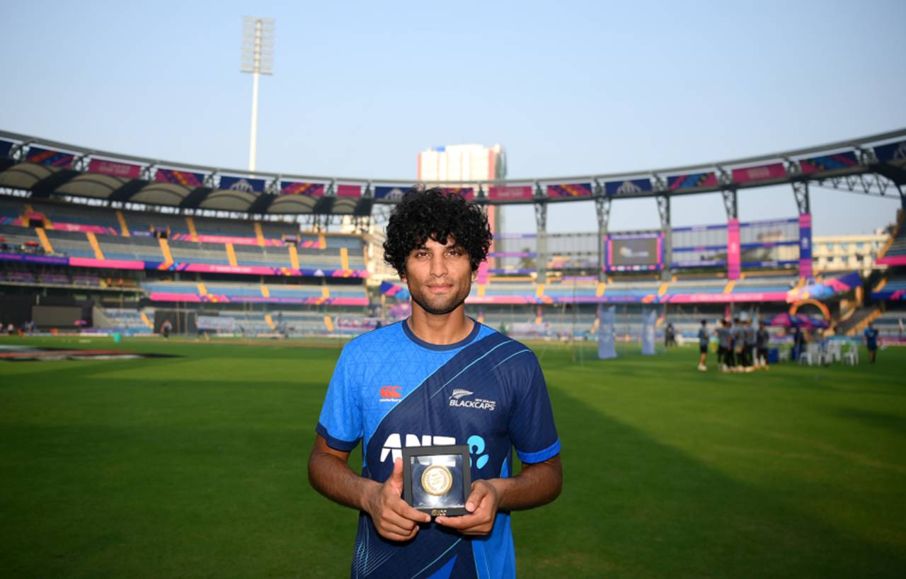 Rachin Ravindra received the ICC Player-of-the-Month award, India vs New Zealand, World Cup 2023, 1st semi-final, November 14, 2023